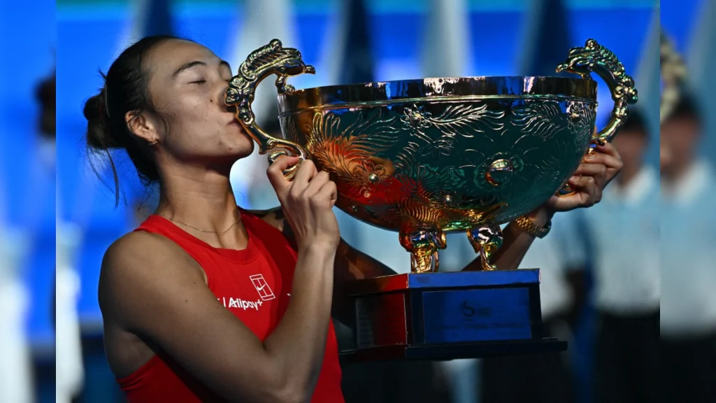 Zheng Qinwen became the first home winner of the China Open on Sunday as she beat Russian