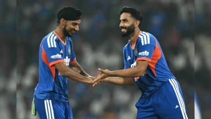 All-rounder Naman Dhir had a dream debut, picking up three wickets with his off-spin to help