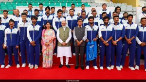 Indian cricket great VVS Laxman, who was the coach of the men's national team that won gold