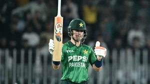 Maaz Sadaqat just missed out on a hundred as Pakistan upstaged Sri Lanka by 82 runs