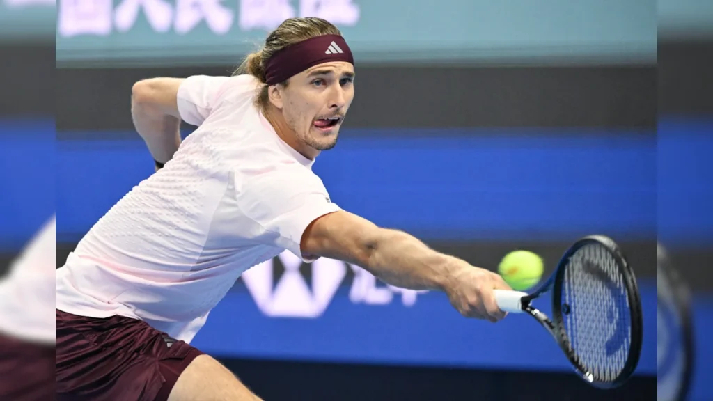 major-serving Alexander Zverev trounced home hopeful Shang Juncheng 6-0, 6-3 at the China Open