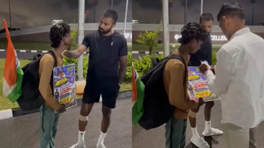 Watch: Fan Walks Over 1,000km To Meet Hardik Pandya, India Star's Gesture secures Hearts