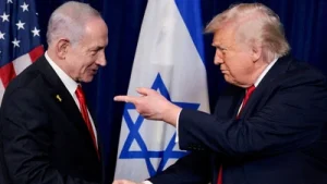 US President Donald Trump has praised Israeli Prime Minister Benjamin Netanyahu, saying he has