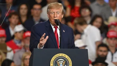 President Donald Trump joked that $5,000 would barely buy a hamburger and a small dessert