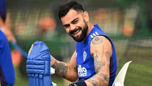 Virat Kohli is back on the cricket field, putting in the hard yards in the nets to best prepare