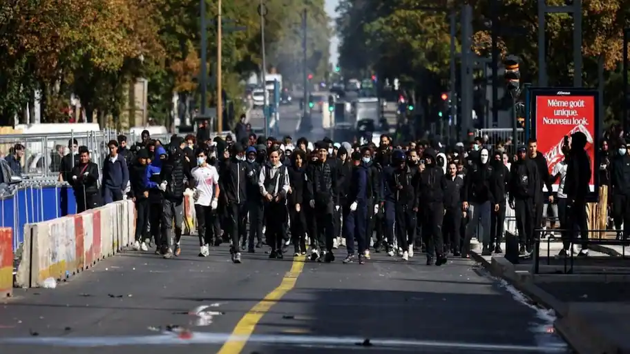 US President Donald Trump took a swipe at France over the violent unrest gripping the country