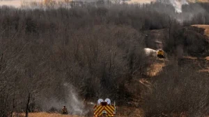 Winds reaching speeds of 96 kilometres per hour fuelled the blaze, which began around 4 pm MDT
