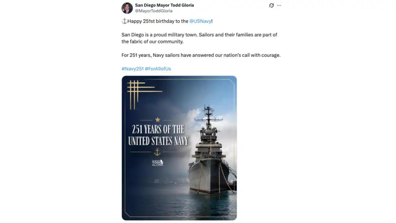 During social media celebrations for the US Navy's 251st birthday on October 13, several