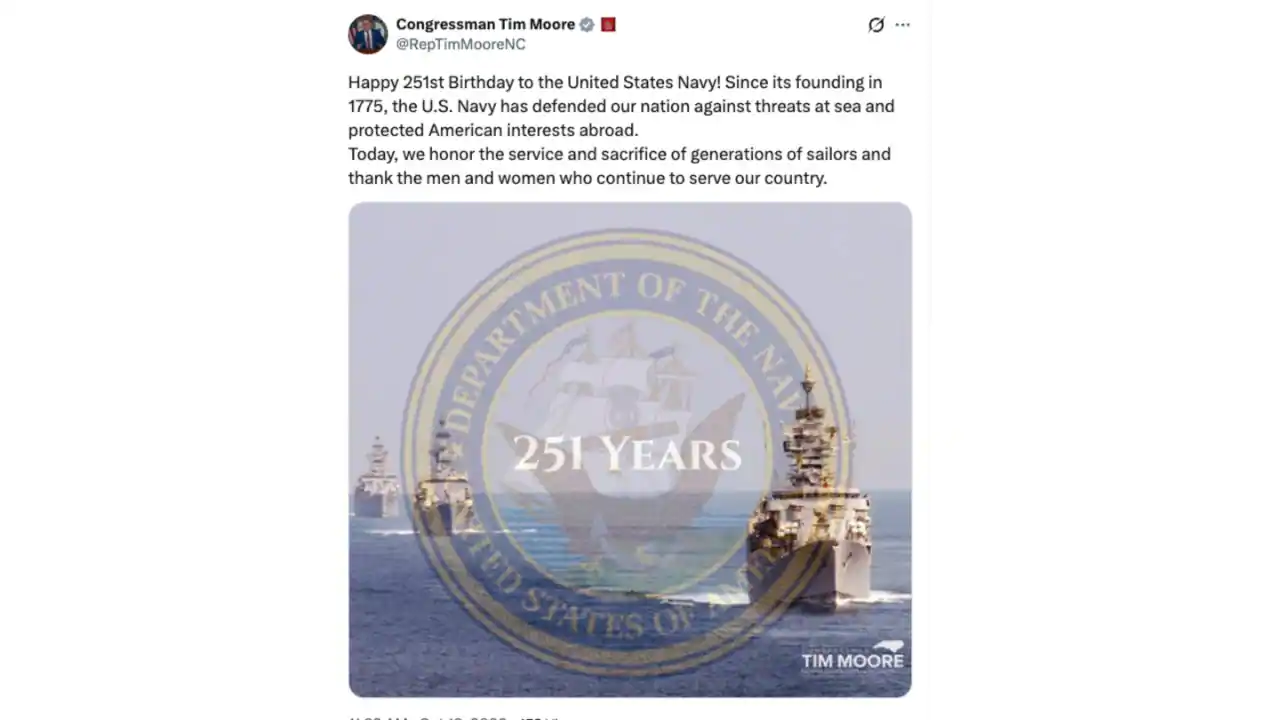 During social media celebrations for the US Navy's 251st birthday on October 13, several
