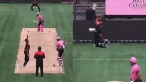 During Toronto's innings, a delivery from Mississauga pacer Ali Khan became the talking point