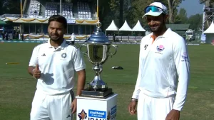 Nasir then removed Sudip Kumar Gharami (2), before the Rest of India rebuilt through opener