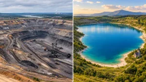 In 2008, Czechs began flooding a coal mine built on a demolished: The wider industry impact