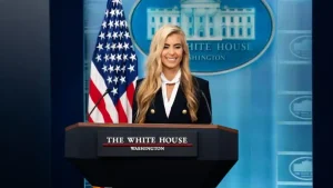 Newly appointed White House Press Secretary Katie Zacharia faced an awkward debut on Monday