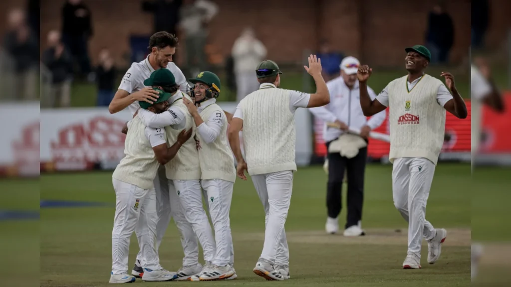 With South Africa bowled out for 329 after losing nine wickets for just 126 runs, Gibbs