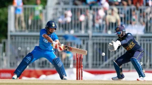 Kishan and Vaibhav Sooryavanshi (38 off 21) took India to 169 for seven in 20 overs