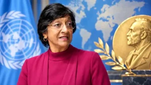 Indian-origin South African jurist Navi Pillay, who defended apartheid opponents and later