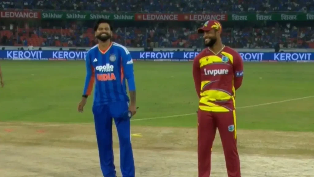 India captain Shreyas Iyer poked fun at his West Indies counterpart Shai Hope ahead of the toss