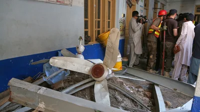 At least 34 children and a teacher were killed when the roof of a private school collapsed