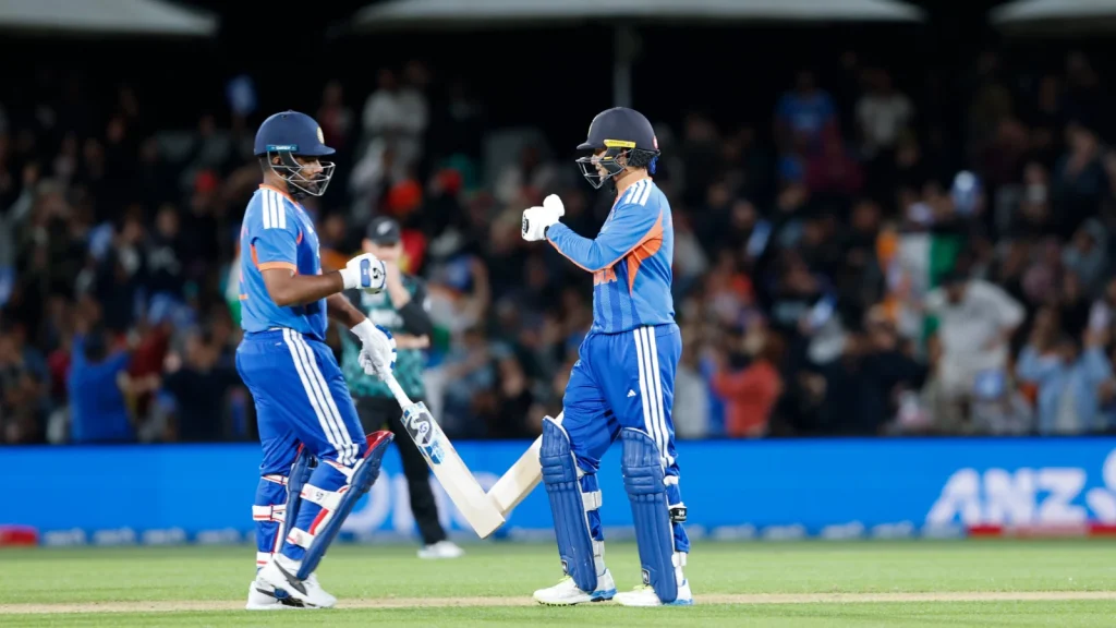 India were given a rollicking start by a 93-run opening stand between Samson (67 off 33 balls)